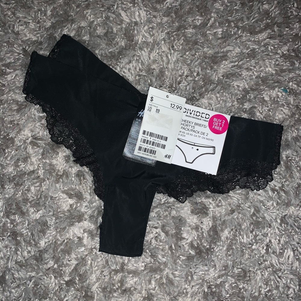 Divided Cheeky lace women's panties size XS NWTS